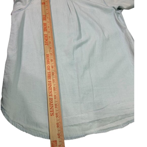 Levis Light Blue Long Sleeve Button-Up Shirt - Women's Size Small - Picture 7 of 8